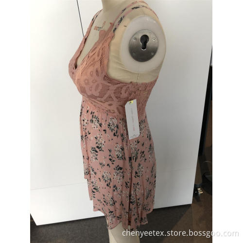 Patchwork dresses with cross-straps